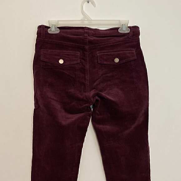 NEW NWOT CASLON NORDSTROM Corduroy Utility Pants Burgundy Maroon Red PETITE 27P - Picture 12 of 13